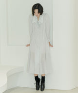 CHELSEA COLLAR FLARE DOT ONEPIECE - WHITE (6689412841590)