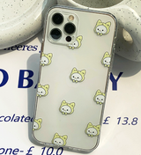 キャットイェローパターンフォーンケース / Cat's Yellow Patterned Phone Case