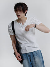[COSYHARU MADE] single cotton short-sleeved shirt