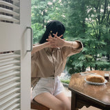 パリピンタックルーズフィットシャツ