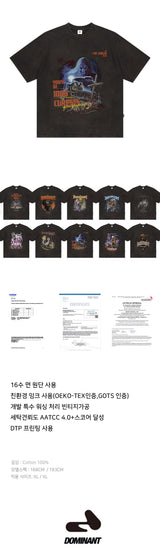 ビンテージウォッシングセメンタリーT / Vintage Washing Cemetary Tee Black