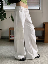 ホルティカーゴポケットロングワイドコットンパンツ / Holty Cargo Pocket Long Wide Cotton Pants