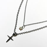 Two chain layered necklace (6685444505718)