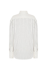 DOZI - Pinched Stripe Oversized Shirts _ Ivory