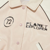ドゥードゥルチェリースタジアムクロップジャンパー／DOODLE CHERRY STADIUM CROP JUMPER [SALMON PINK]