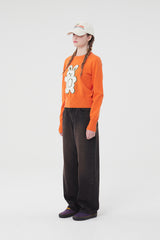 ウィティーバニーフラットニット／WITTY BUNNY FLAT KNIT [GREEN ORANGE]