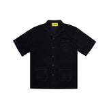 パイピングテリーショートスリーブシャツ/[UNISEX] Piped Terry Short-Sleeved shirt (Black)