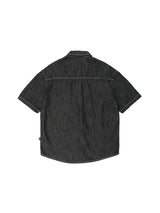 リネンオーバーデニムシャツ/M205 LINEN OVER DENIM SHIRT_BLACK
