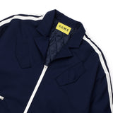 [UNISEX] Satin-Trimmed Padded Racing Jacket (Navy)