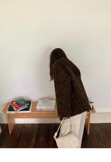 Ankara tteokbokki fleece coat