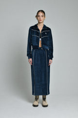 velvet zip-up (navy)