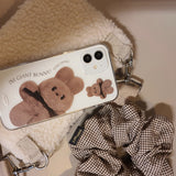 ジャイアントバニーダンダンジェリーハードアイフォンケース/Giant Bunny Dung dung Jelly Hard phone case BROWN