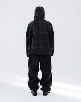ワイドフーディージャケット/BSR2223FWJK050 WIDE HOODED JACKET CHECK