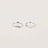 14K GOLD 10MM PIPE RING EARRING (6680875958390)