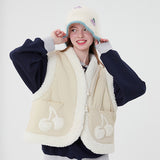 チェリーファーパディングベスト / CHERRY FUR PADDING VEST [BEIGE]