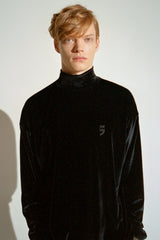 "PRE-ORDER 11/09~" DROP-SHOULDER VELVET TURTLE-NECK TEE / [プレオーダー11月09日〜] ドロップショルダーベルベットタートルネックTシャツ (4578690203766)