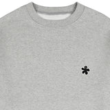 [UNISEX]Black odd flower embroidery sweatshirt