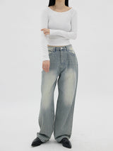 Slim boat neck T-shirt (4color)