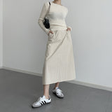 Bye pocket nylon skirt [2 colors]