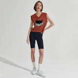 Box Cat Knit vest [Brown] (6679676223606)