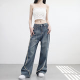 Weather Cable Vintage Denim Pants (belt set)