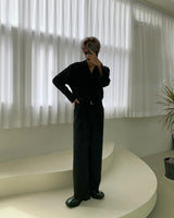ツータック ベルト ジャンプスーツ / RO Two-Tuck Belted Jumpsuit (4 colors)