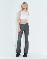 コーテッドバックスリットジーンズ / Coated Back Slit Jeans _ Grey