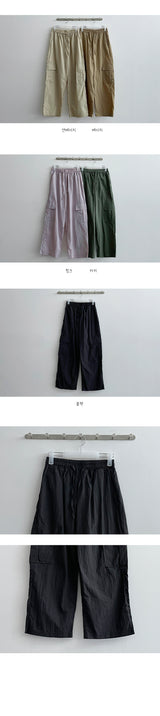 コーベバスロックナイロンカーゴワイドパンツ / Kobe Bath Rock Nylon Cargo Wide Pants