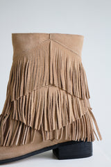 フリンジショートブーツ/Fringe Short Boots (2color)