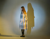 OVERSIZE WOOL CHECK ROBE COAT (Beige) / オーバーサイズウールチェックローブコート