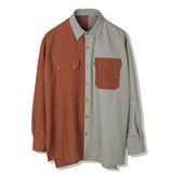 HALF & HALF SOLID POCKET SHIRT (6538808819830)