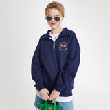 Logo HALF Zip-up [Navy] (6610310922358)