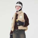 ドゥードゥルチェリーサークルロゴダウンベスト／DOODLE CHERRY CIRCLE LOGO PADDING VEST [BEIGE]