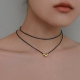 ハートストリングネックレス / heart string necklace
