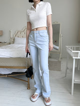 ロングブーツカットデニムパンツ / no.2301 Long Bootcut Light Blue Pants