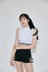 バルジングハイネッククロップトップ / TOP(9048) Bulging High Neck Crop Top