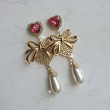リボンパーティーピアス / Ribbon Party Piercing - Rosepink