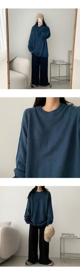 [10 Colors] Roach Big Boxy Habee Round Knitwear