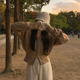 [BELLIDE MADE] Signal two-way twisted knit zip-up