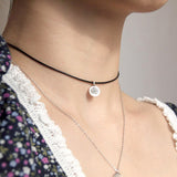 レザーシルバーネックレス / [CCNMADE] LEATHER SILVER NECKLACE (Feather)