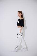 アンフッテッドオフショルダークロップTシャツ / TOP(9363) Unfooted Off Shoulder Crop