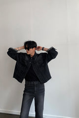 LOOKPINE LIN BLACK DENIM SET - PANTS (6690578432118)