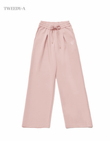 Heart Patch Pintuck Detail Wide Banding Pants 3 Color