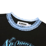 チェリーホットフィックスレースクロップTシャツ / CHERRY HOTFIX LACE CROP T-SHIRT [BLACK]