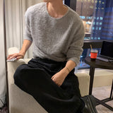 LMN Felt Angora Round Knitwear (5 colors)