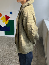Mutual twist zip up knit 