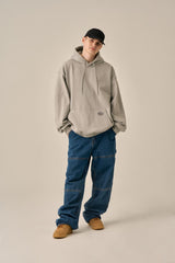 OVERSIZED MINI LOGO HOOD - GRAY