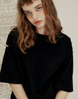 YELLOW TAP OVERSIZED T-SHIRT BLACK (6691422273654)