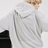 オーバーフィットプリンティングパーカー/OVERFIT PRINTING HOODIE-MELANGE GREY