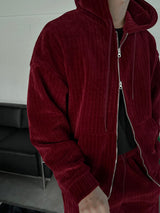 Perfect Velour Hood Zip Up (3color)